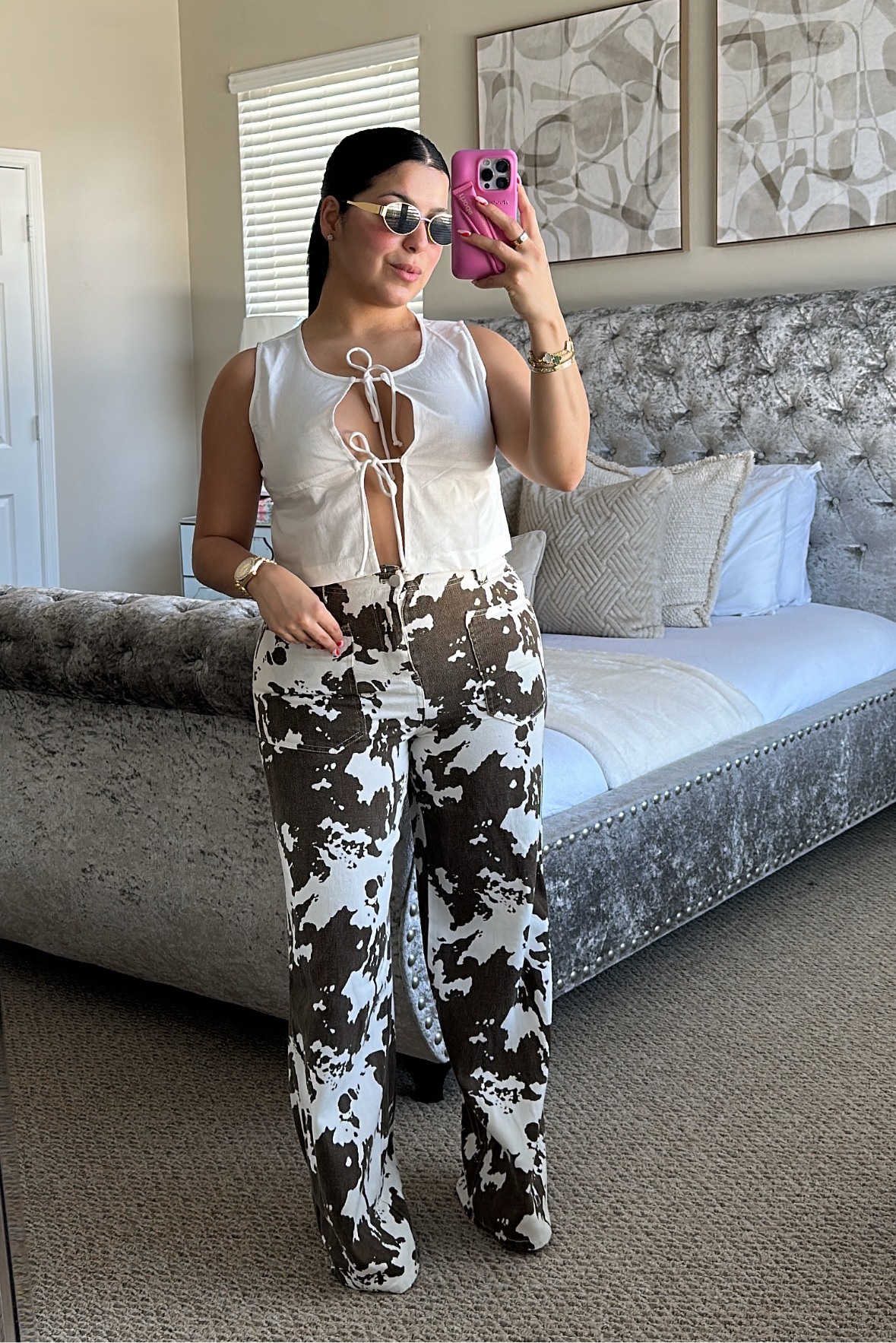 Cow Jeans High Waisted