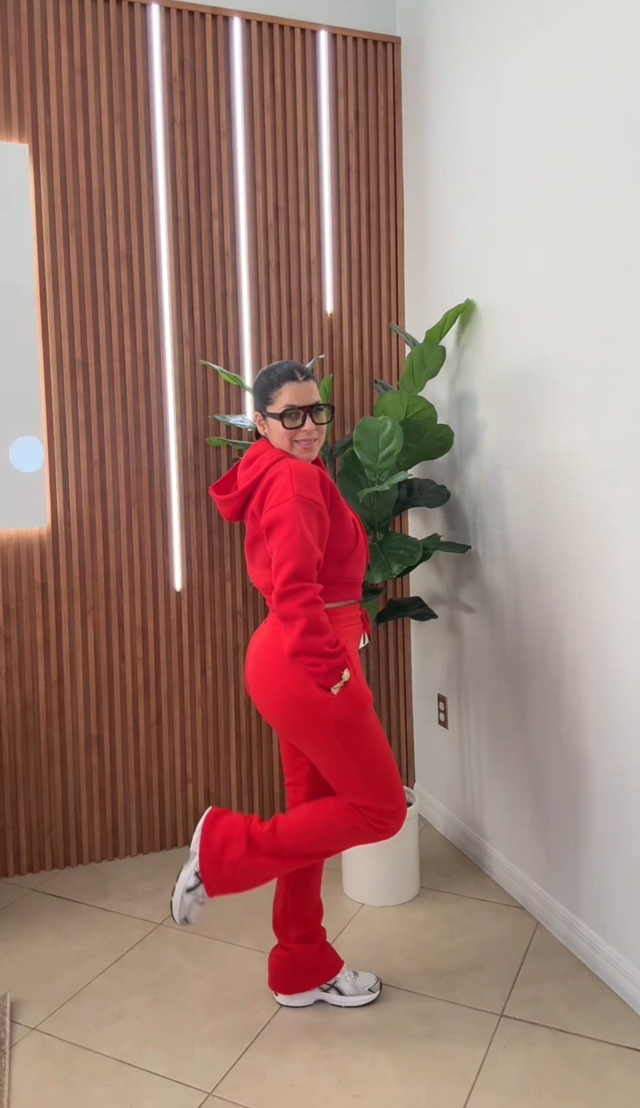 Lady In Red Jogger Set