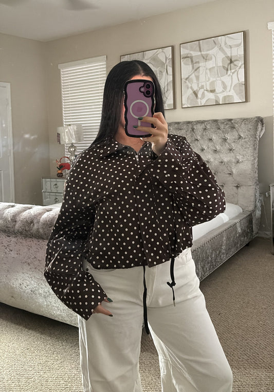 Polka Dots Jacket Brown