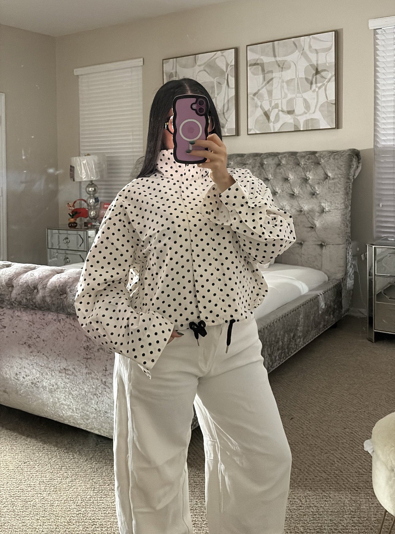 Polka Dots Jacket Blanco