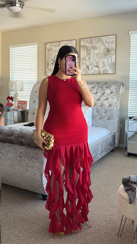 Red Christmas Glam Dress