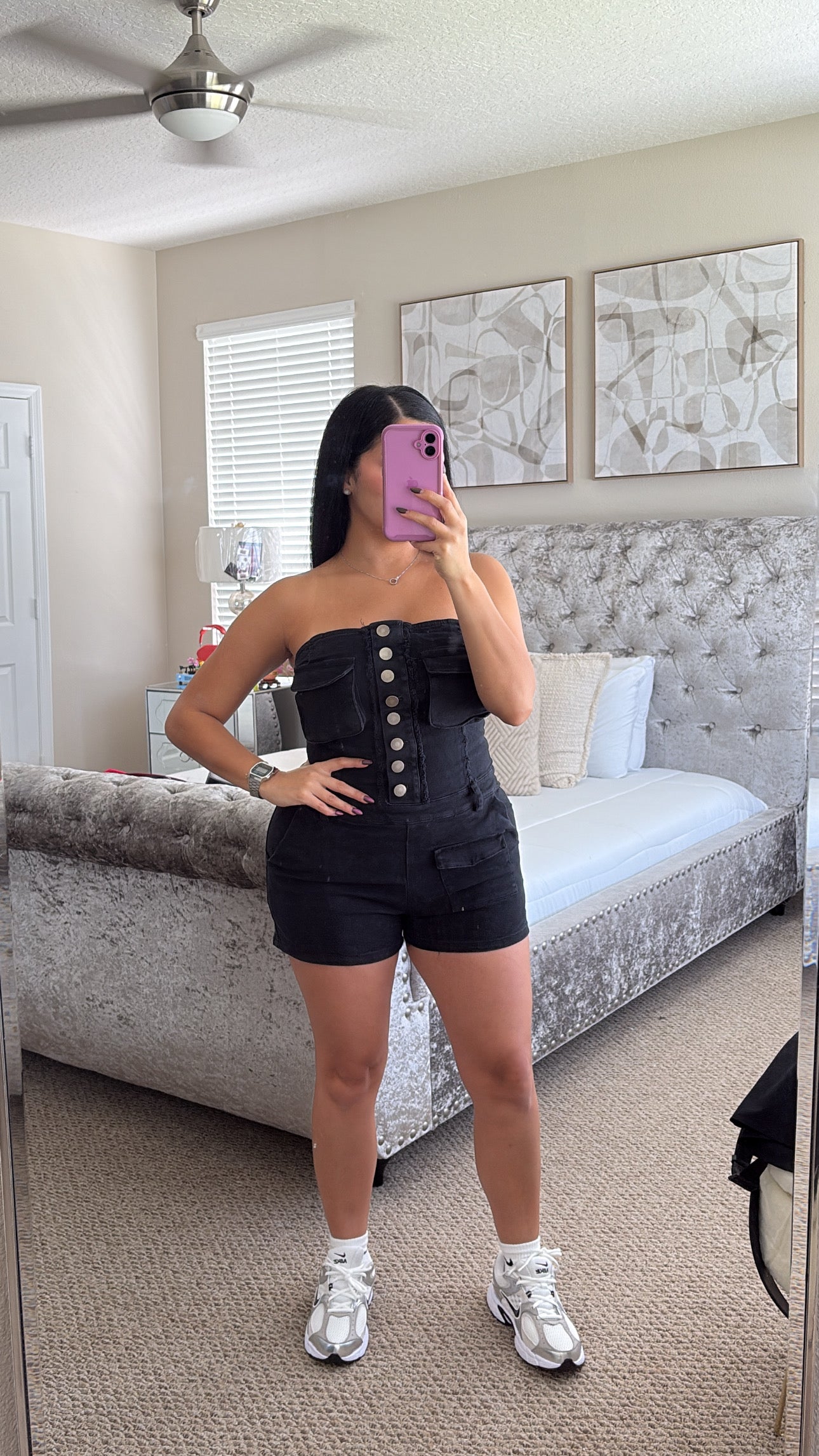 Kathiana Denim Romper