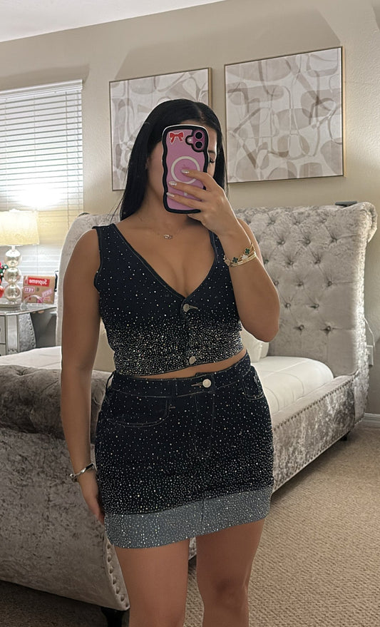 Brilli Brilli Denim Skirt Set