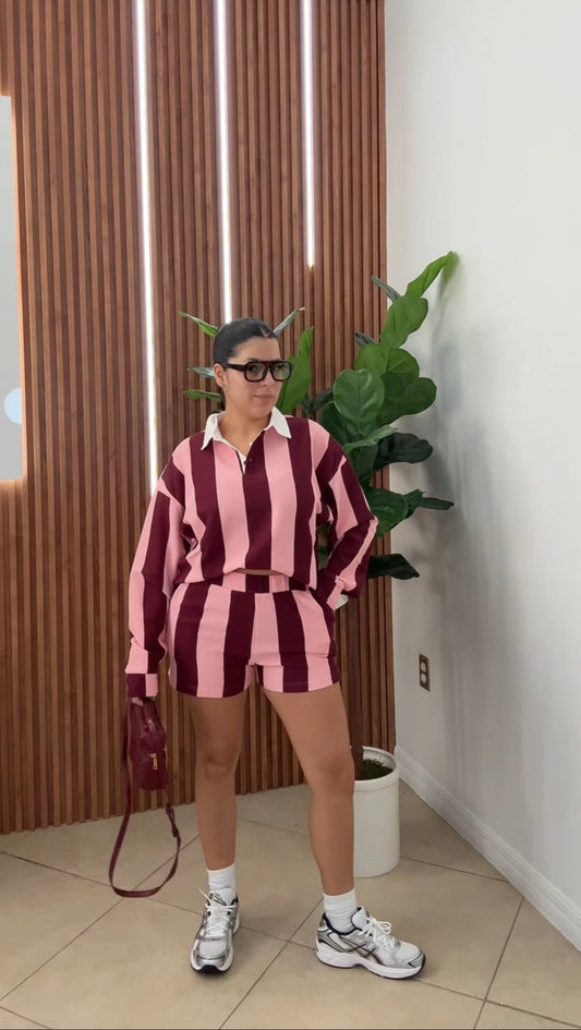 Wine & Blush Short Set